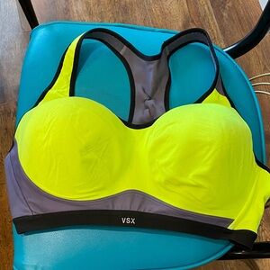 Victoria Secret X Bright Yellow and Gray Sports Bra